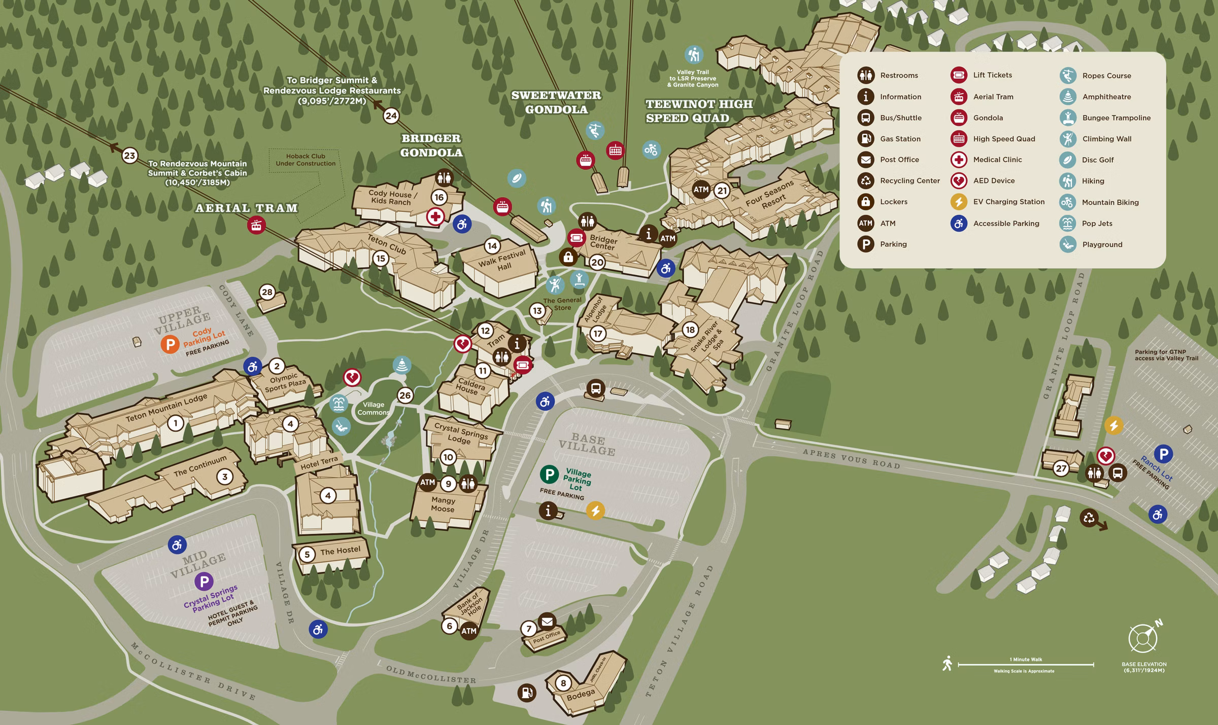 Teton Village summer map thumbnail